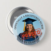 personalisierte Krankenschwester absolvierte nclex Button (Vorne & Hinten)