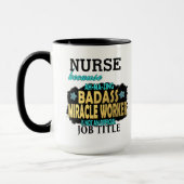 PERSONALISIERTE KRANKENSCHWESTER Badass Tasse (Links)