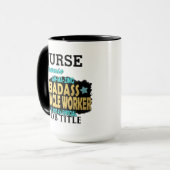 PERSONALISIERTE KRANKENSCHWESTER Badass Tasse (Vorderseite Links)