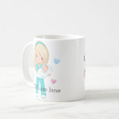 Personalisierte Krankenschwester des blonden Kaffeetasse (Vorderseite Links)