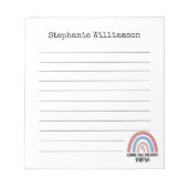 Personalisierte Krankenschwester für die Entbindun Notizblock (Vorderseite)