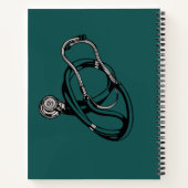 Personalisierte Krankenschwester in Scrubs und Ges Notizblock (Rückseite)