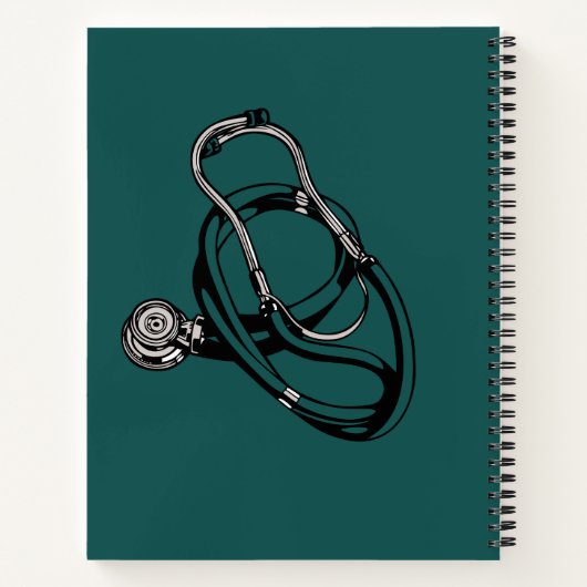 Personalisierte Krankenschwester in Scrubs und Ges Notizblock (Rückseite)