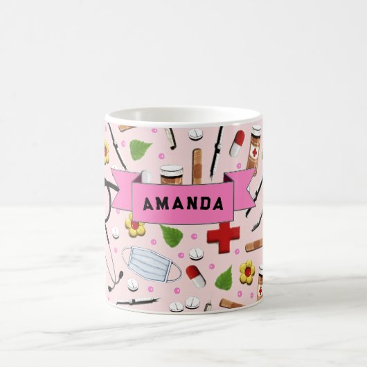 Personalisierte Krankenschwester Kaffeetasse (Mittel)