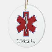 Personalisierte Krankenschwester Keramik Ornament (Links)