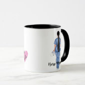 Personalisierte Krankenschwester "LPN Life" (dunkl Tasse (VorderseiteRechts)