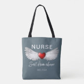 Personalisierte Krankenschwester Medical Angel Win Tasche (Rückseite)