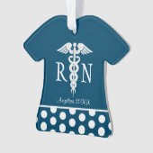Personalisierte Krankenschwester-medizinische Ornament (Vorderseite)