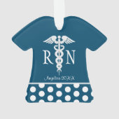 Personalisierte Krankenschwester-medizinische Ornament (Rückseite)