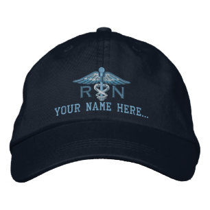 Personalisierte Krankenschwester RN Ihren Text Med Bestickte Baseballkappe