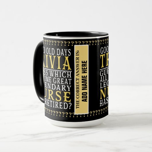 Personalisierte Krankenschwester, Ruhestätte Tasse (Vorderseite Links)