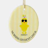 Personalisierte Krankenschwester Sunshade Chick Keramik Ornament (Rechts)