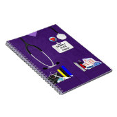 Personalisierte Krankenschwester-Taschen in Lila Notizblock (Rechte Seite)