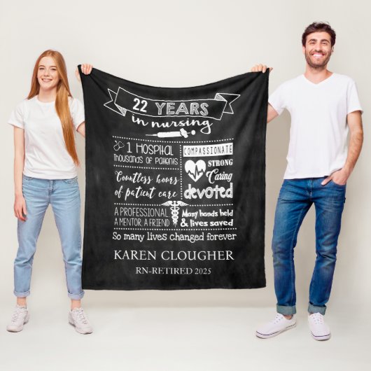 Personalisierte Krankenschwestern Blanket Krankens Fleecedecke (Beispiel)