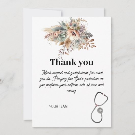 Personalisierte Krankenversicherung dank Beruflich Dankeskarte (Vorderseite)