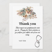 Personalisierte Krankenversicherung dank Beruflich Dankeskarte (Vorne/Hinten)