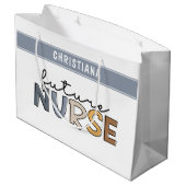 Personalisierte Krankenversicherung | Geschenke fü Große Geschenktüte (Rückseite Schrägansicht)