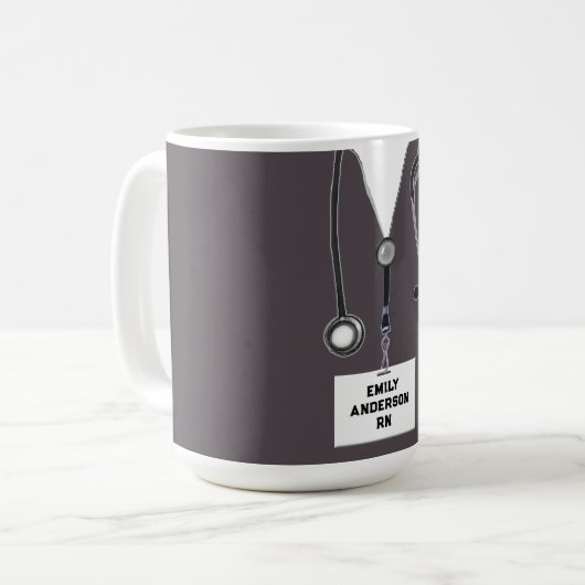 Personalisierte Krankenversicherung Kaffeetasse (Vorderseite Links)
