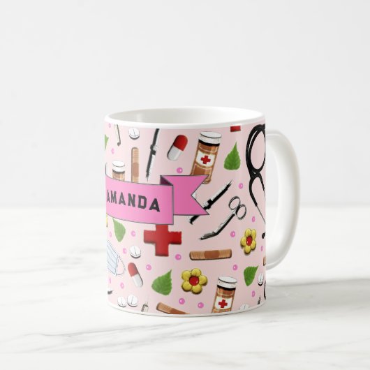 Personalisierte Krankenversicherung Kaffeetasse (VorderseiteRechts)