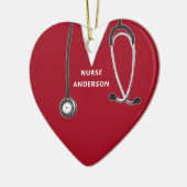 Personalisierte Krankenversicherung Keramik Ornament (Links)