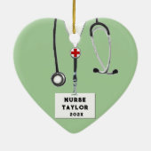 Personalisierte Krankenversicherung Keramik Ornament (Hinten)