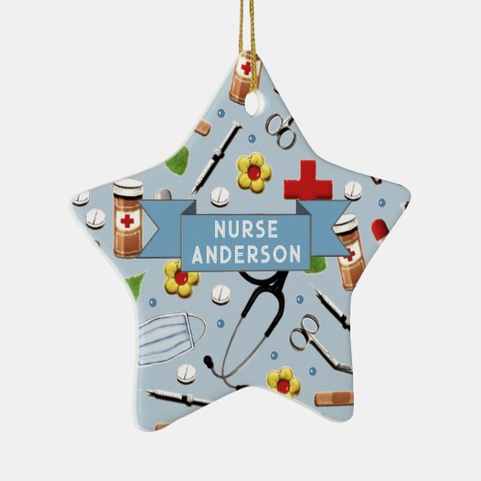 Personalisierte Krankenversicherung Keramik Ornament (Rechts)