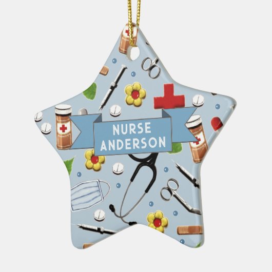 Personalisierte Krankenversicherung Keramik Ornament (Links)