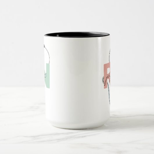 Personalisierte Krankenversicherung Retro Custom R Tasse (Zentrum)