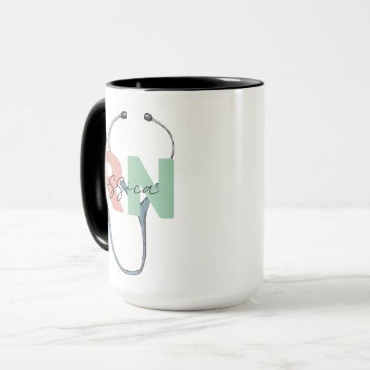 Personalisierte Krankenversicherung Retro Custom R Tasse (Vorderseite Links)