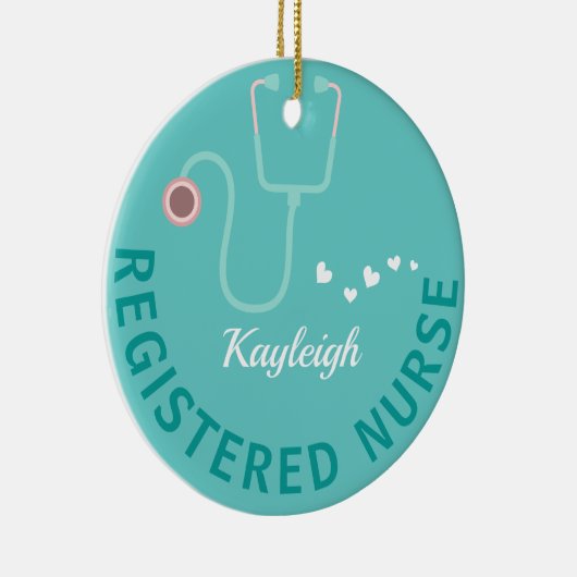 Personalisierte Krankenversicherung — Stethoskop Keramik Ornament (Rechts)