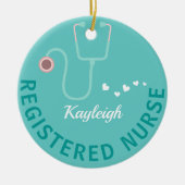 Personalisierte Krankenversicherung — Stethoskop Keramik Ornament (Vorne)