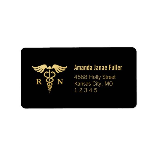 Personalisierte Krankenversicherungsadresse für Go Adressaufkleber (Vorne)