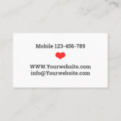 Personalisierte Krankenversicherungskarte Visitenkarte (Rückseite)