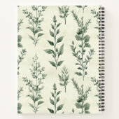 Personalisierte Kräutermuster Pflanze Notizblock (Rückseite)