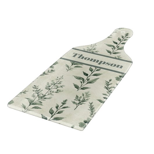 Personalisierte Kräutermuster-Pflanze Schneidebrett (Ecke)