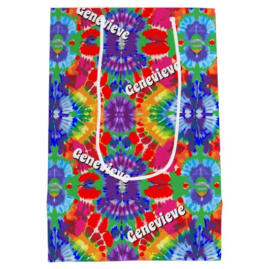 Personalisierte Krawatte Mittlere Geschenktüte (Rückseite)