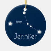 Personalisierte Krebs-Konstellations-Verzierung Keramikornament (Vorne)
