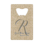 Personalisierte Kreditkartenöffner Geldbeutel Flaschenöffner (Vorderseite)