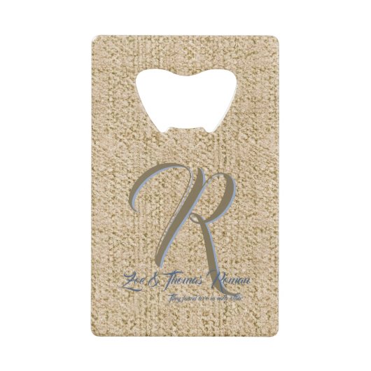 Personalisierte Kreditkartenöffner Geldbeutel Flaschenöffner (Vorderseite)