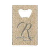 Personalisierte Kreditkartenöffner Geldbeutel Flaschenöffner (Rückseite)