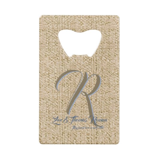 Personalisierte Kreditkartenöffner Geldbeutel Flaschenöffner (Rückseite)