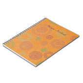 Personalisierte Kreise und Sternexplosion Notebook Notizblock (Linke Seite)