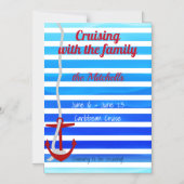 Personalisierte Kreuzfahrt mit familiärem Türmagaz Magneteinladung (Vorderseite)