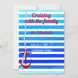 Personalisierte Kreuzfahrt mit familiärem Türmagaz Magneteinladung