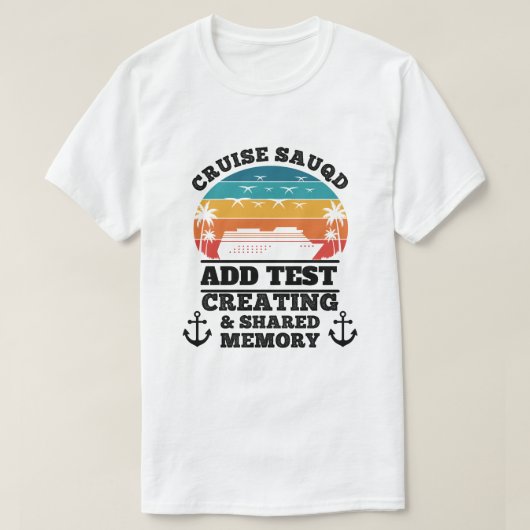 Personalisierte Kreuzfahrt T-Shirt (Design vorne)