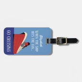 Personalisierte Kreuzfahrtmarke | Sonnenreise Gepäckanhänger (Vorderseite horizontal)