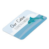 Personalisierte Kreuzfahrttüre - Delphinmarker Magnet (Linke Seite)