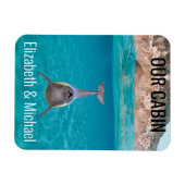 Personalisierte Kreuzfahrttüre - Delphinmarker Magnet (Horizontal)