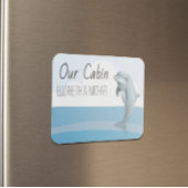Personalisierte Kreuzfahrttüre - Delphinmarker Magnet