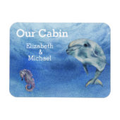 Personalisierte Kreuzfahrttüre Dolphin Magnet (Horizontal)